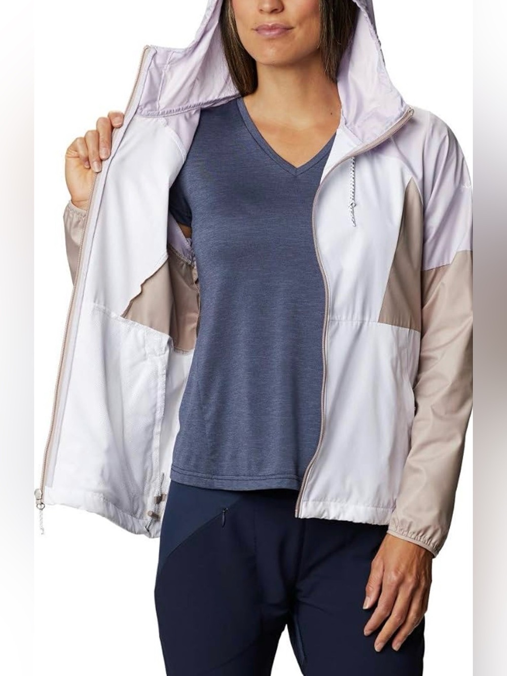 Columbia Women's Sidehill Colorblock Windbreaker Jacket